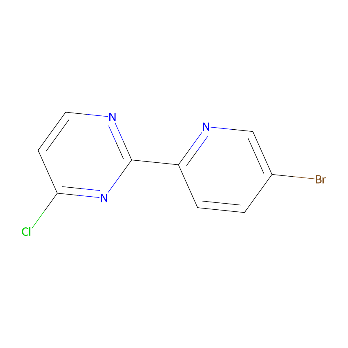 2-(5-Bromopyridin-2-yl)-4-chloropyrimidine molecular structure, CAS 1566911-44-1