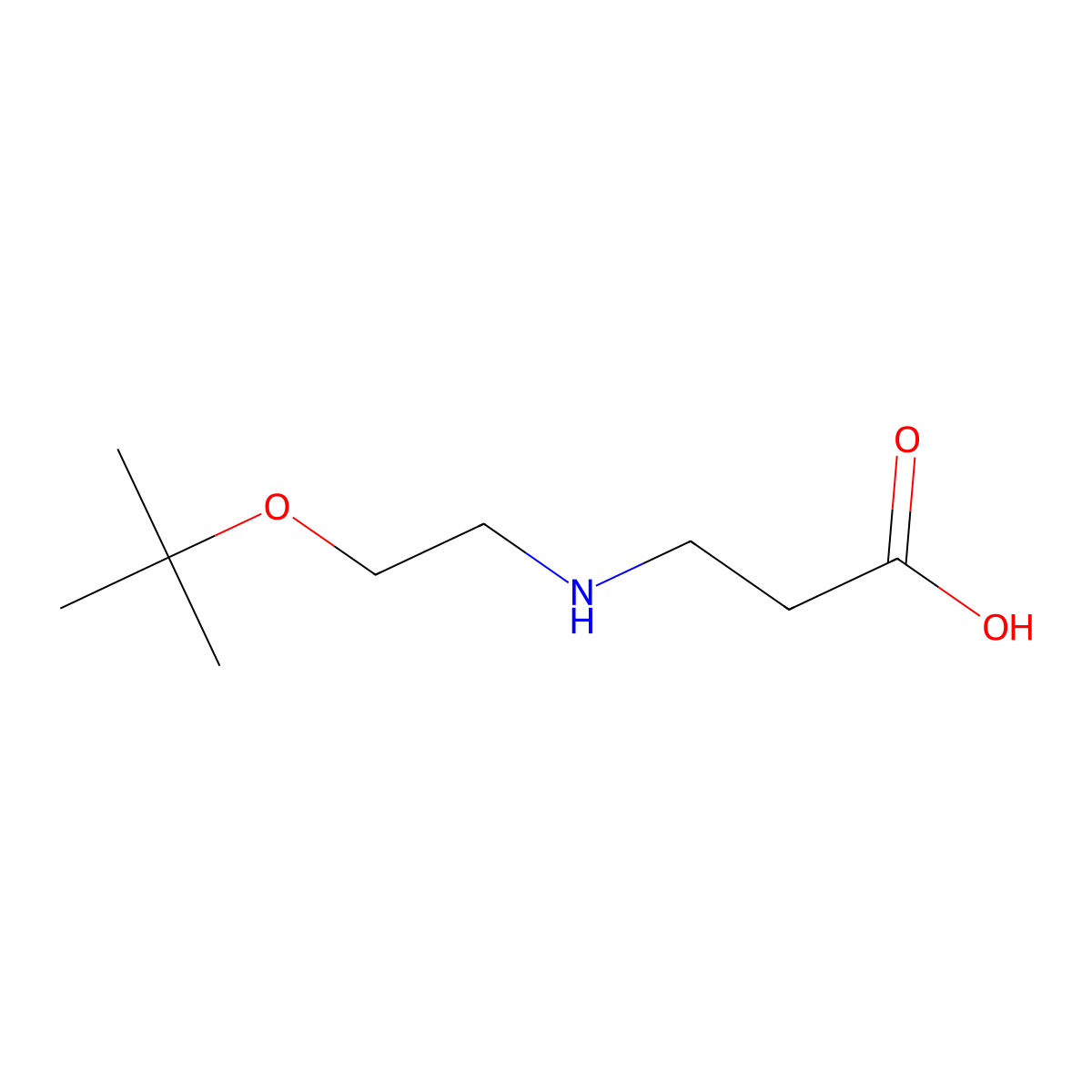 3-((2-(Tert-butoxy)ethyl)amino)propanoic acid molecular structure, CAS 1566914-46-2