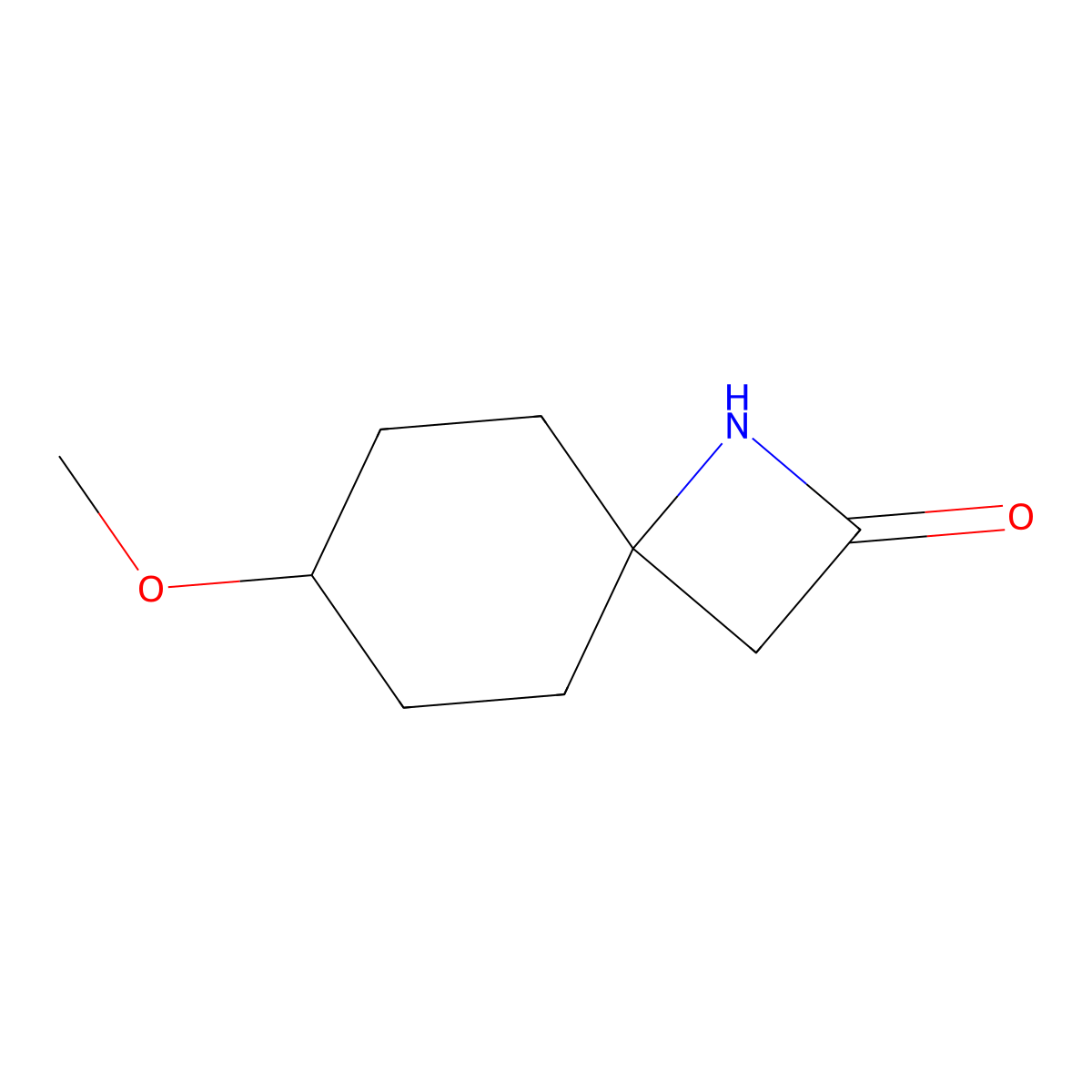 7-Methoxy-1-azaspiro[3.5]nonan-2-one molecular structure, CAS 1566927-77-2