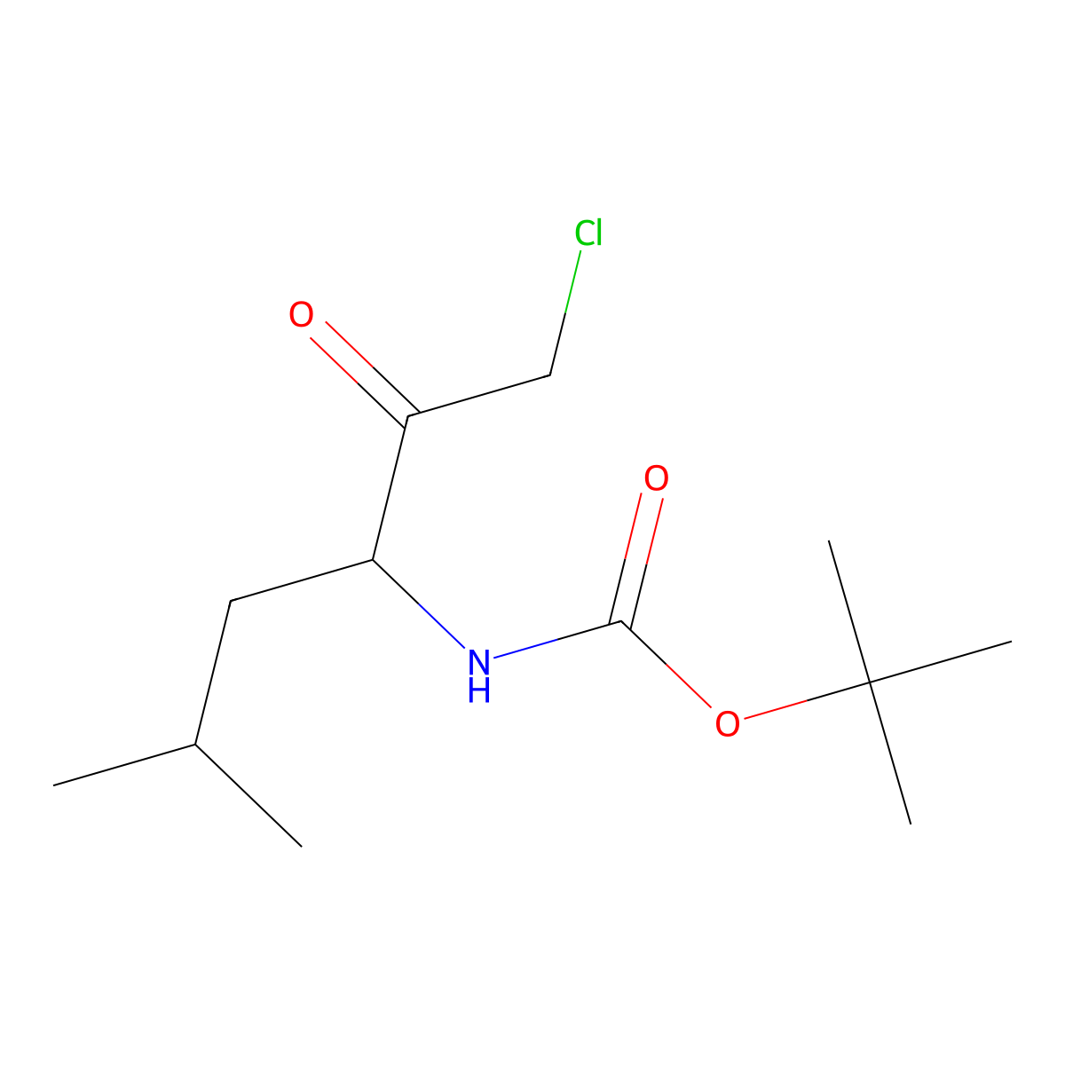 Boc-Leu-CMK molecular structure, CAS 1566931-05-2