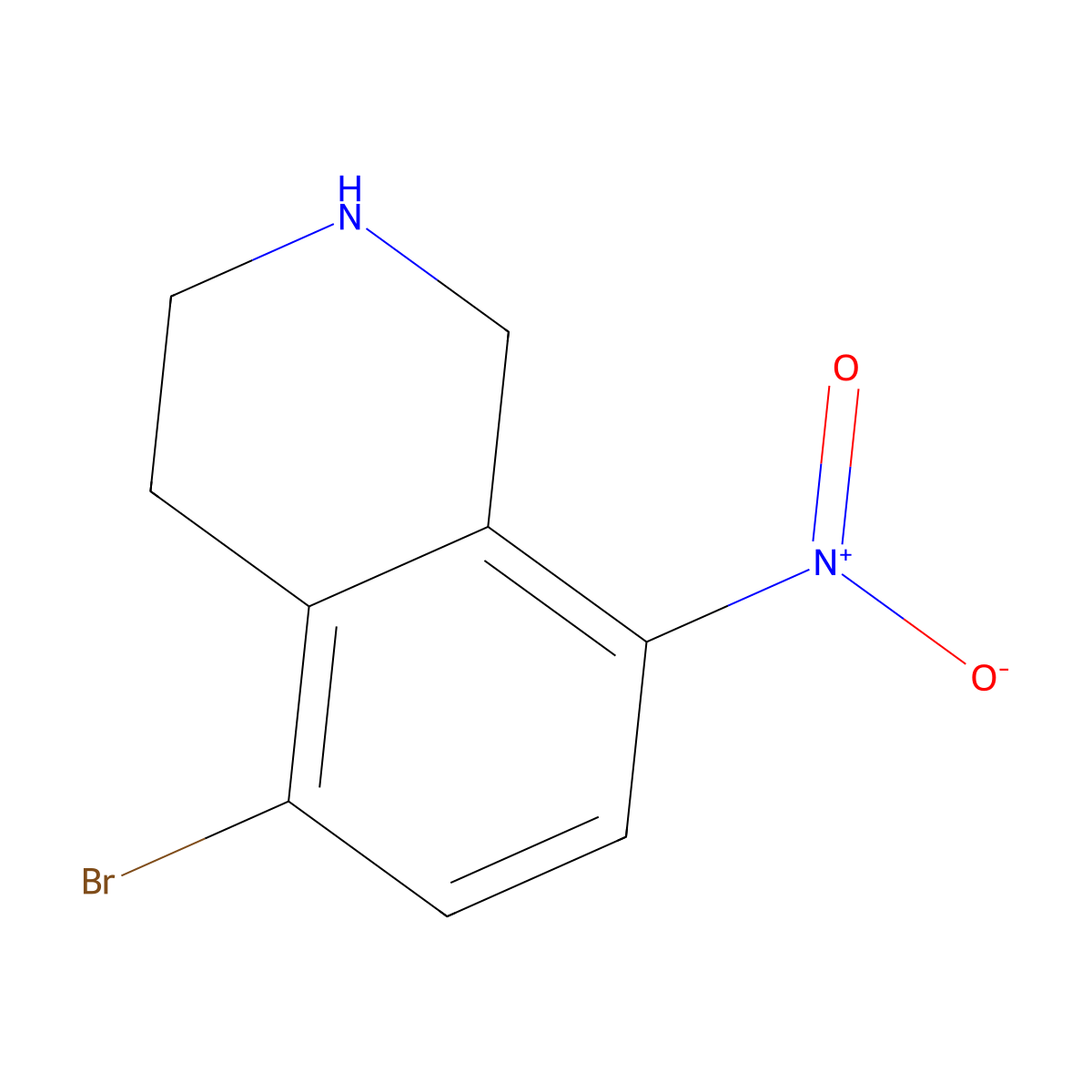 5-Bromo-8-nitro-1,2,3,4-tetrahydroisoquinoline molecular structure, CAS 156694-04-1