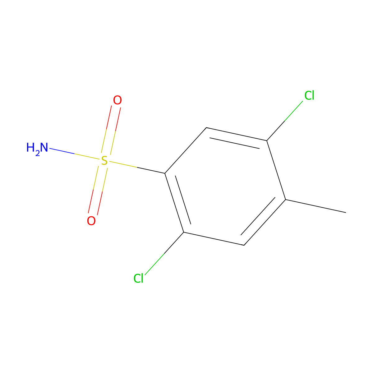 2,5-Dichloro-4-methylbenzene-1-sulfonamide molecular structure, CAS 1566942-49-1