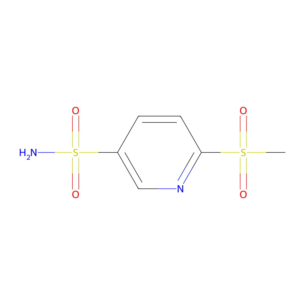 6-Methanesulfonylpyridine-3-sulfonamide molecular structure, CAS 1566942-83-3