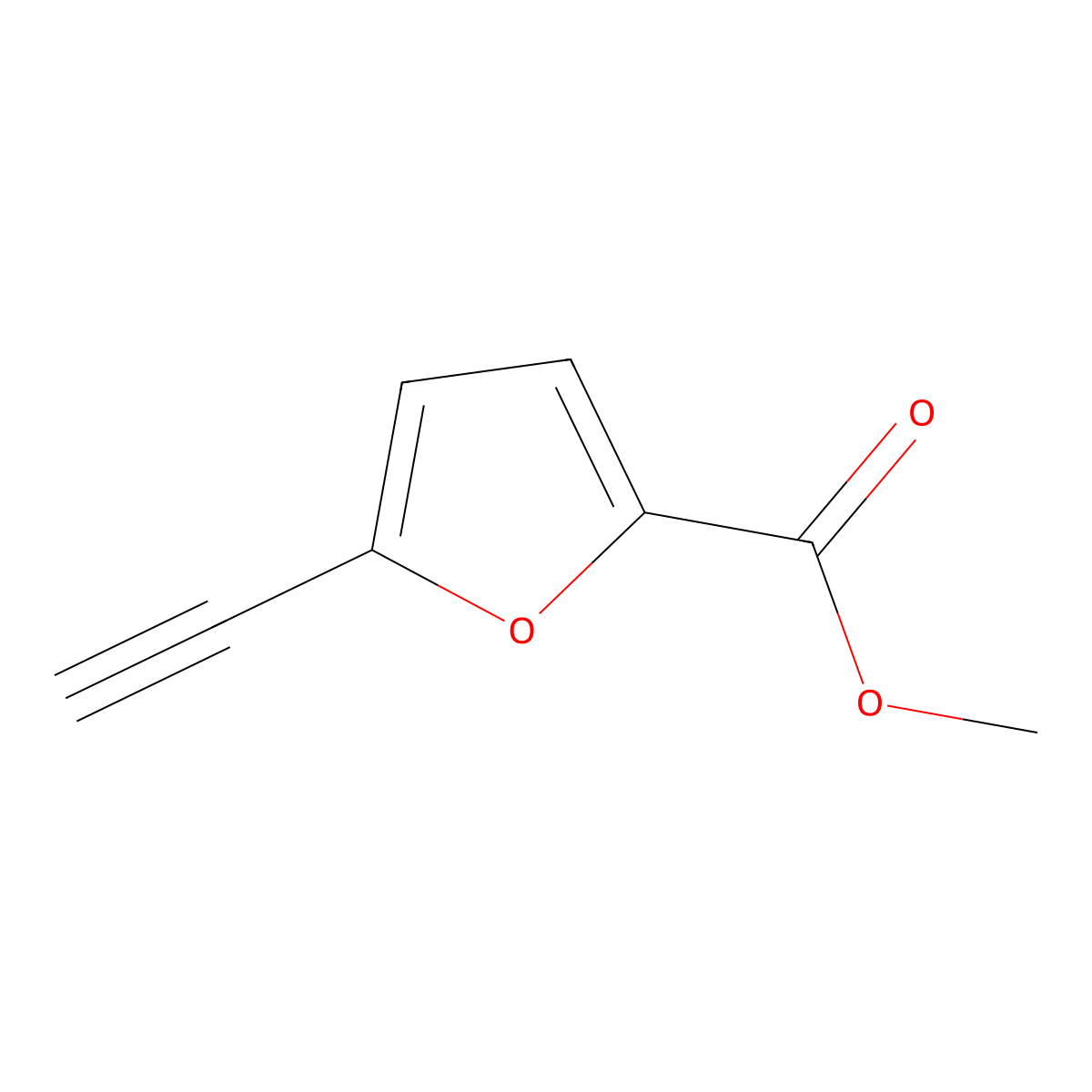 Methyl 5-ethynylfuran-2-carboxylate molecular structure, CAS 1566944-90-8