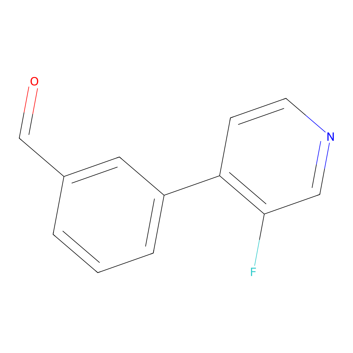 3-(3-Fluoropyridin-4-yl)benzaldehyde molecular structure, CAS 1566947-29-2