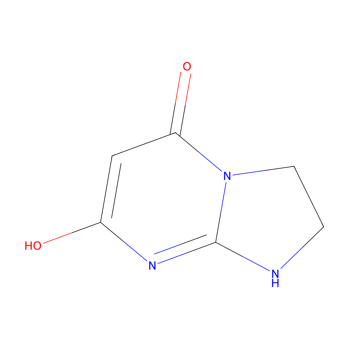7-hydroxy-1H,2H,3H,5H-imidazolidino[1,2-a]pyrimidin-5-one molecular structure, CAS 1566948-22-8