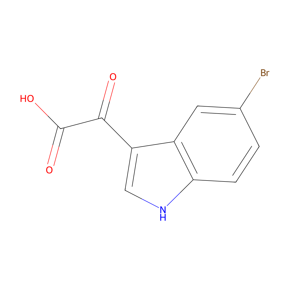 2-(5-bromo-1H-indol-3-yl)-2-oxoacetic acid molecular structure, CAS 156695-44-2