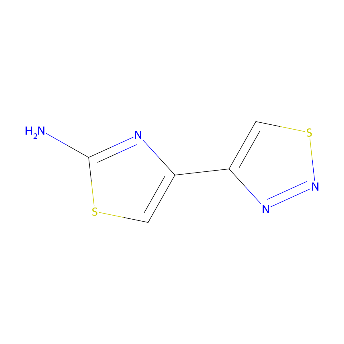 4-(1,2,3-Thiadiazol-4-yl)-1,3-thiazol-2-amine molecular structure, CAS 1566960-60-8