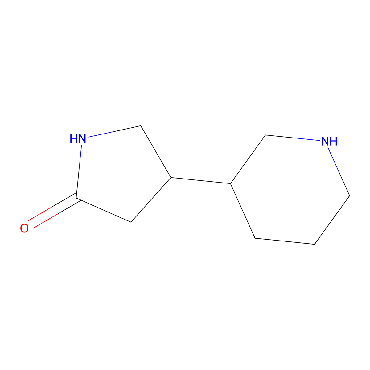 4-(Piperidin-3-yl)pyrrolidin-2-one molecular structure, CAS 1566966-67-3