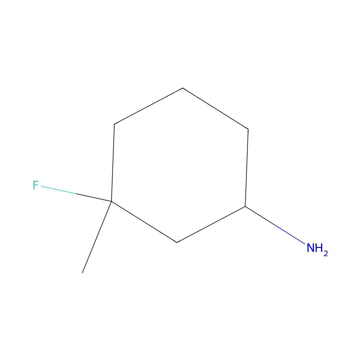 3-Fluoro-3-methyl-cyclohexanamine molecular structure, CAS 1566968-47-5