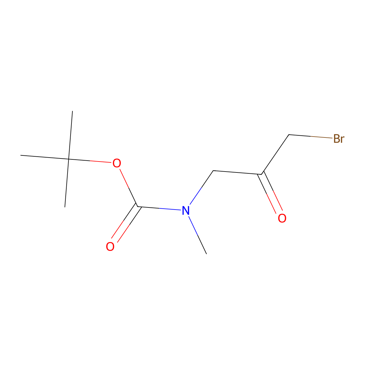 tert-butyl N-(3-bromo-2-oxopropyl)-N-methylcarbamate molecular structure, CAS 1566970-96-4