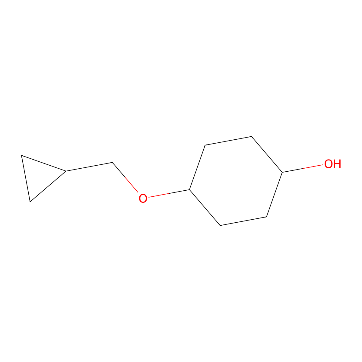 4-(Cyclopropylmethoxy)cyclohexan-1-ol molecular structure, CAS 1566977-42-1