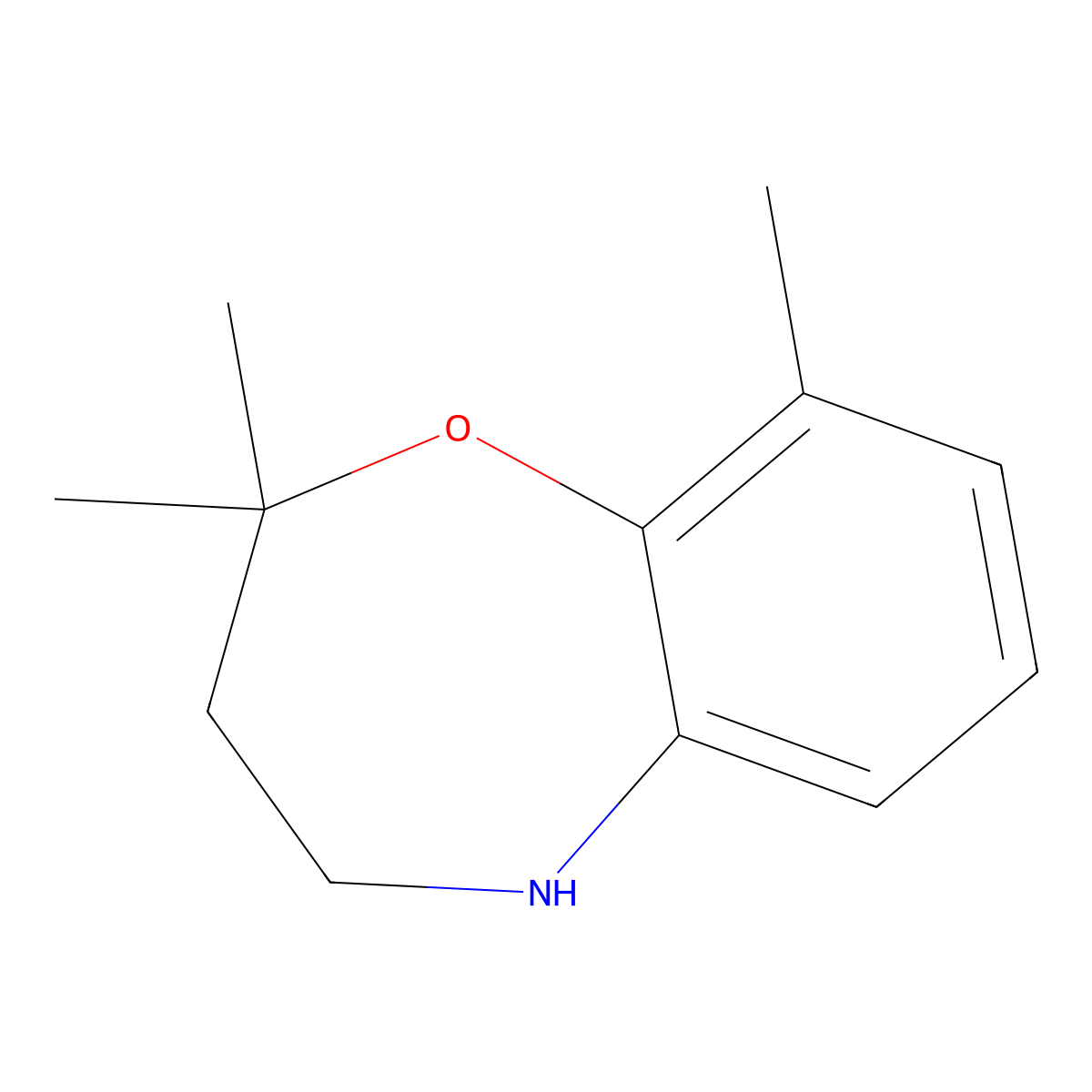 2,2,9-Trimethyl-2,3,4,5-tetrahydro-1,5-benzoxazepine molecular structure, CAS 1566983-60-5