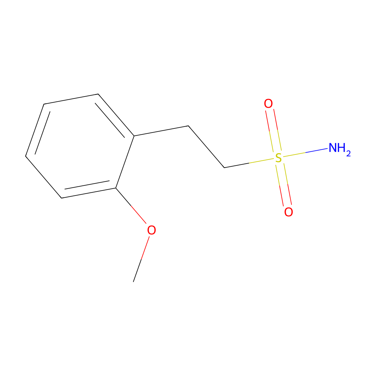2-(2-Methoxyphenyl)ethane-1-sulfonamide molecular structure, CAS 1566985-71-4