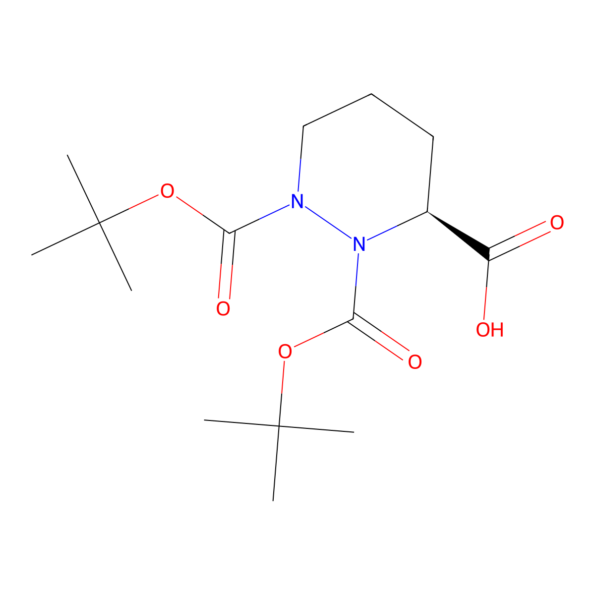 (S)-Tetrahydropyridazine-1,2,3-tricarboxylic acid 1,2-di-tert-butyl ester molecular structure, CAS 156699-39-7