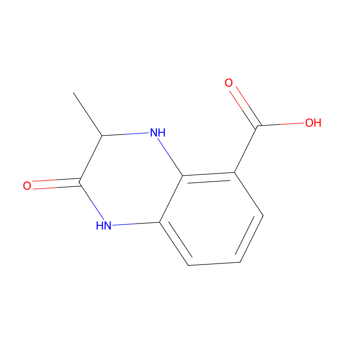 3-Methyl-2-oxo-1,2,3,4-tetrahydroquinoxaline-5-carboxylic acid molecular structure, CAS 1566992-83-3