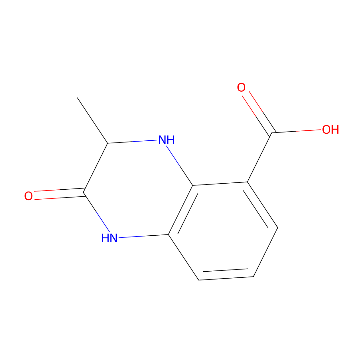 3-Methyl-2-oxo-1,2,3,4-tetrahydroquinoxaline-5-carboxylic acid molecular structure, CAS 1566992-83-3