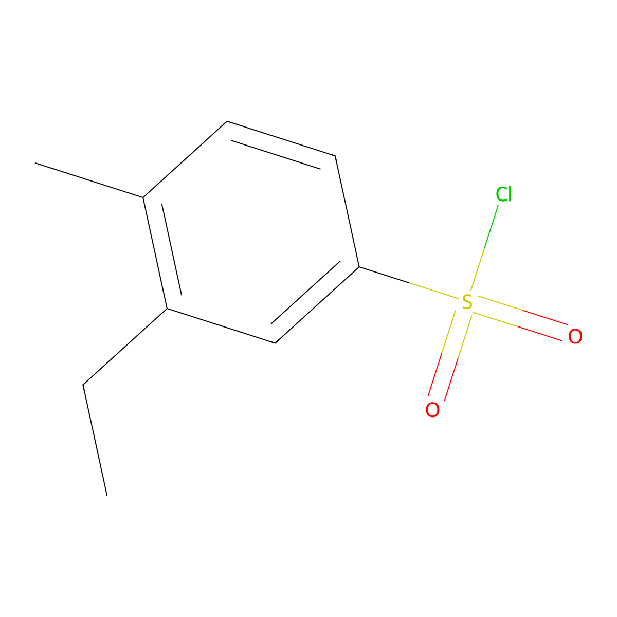 3-Ethyl-4-methylbenzene-1-sulfonyl chloride molecular structure, CAS 1567013-05-1
