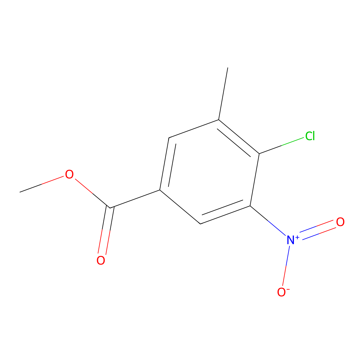 Methyl 4-chloro-3-methyl-5-nitrobenzoate molecular structure, CAS 1567015-18-2