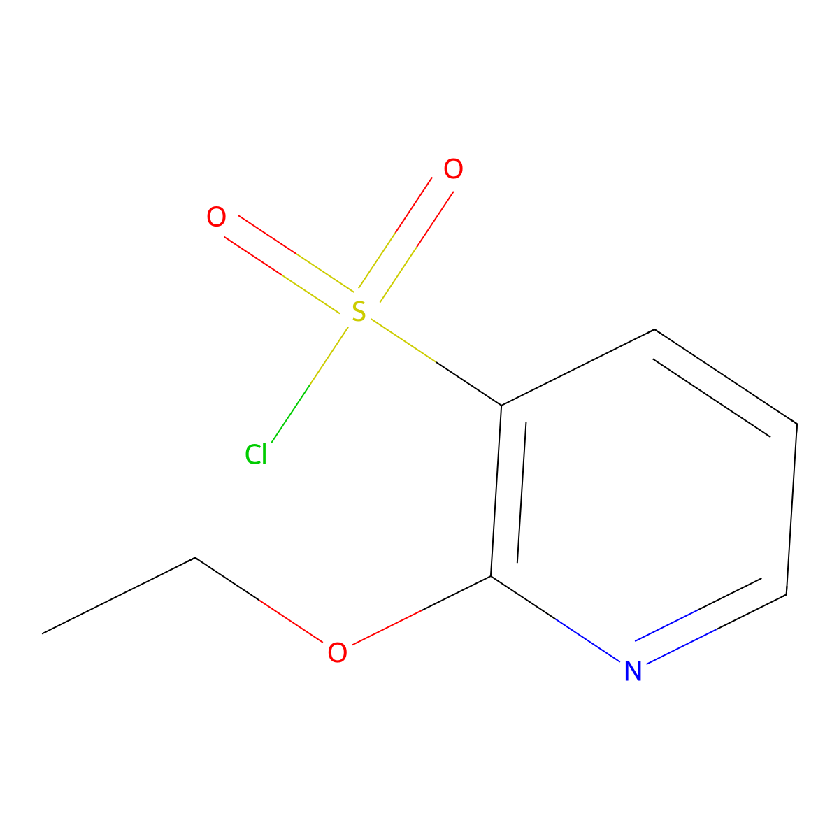 2-Ethoxypyridine-3-sulfonyl chloride molecular structure, CAS 1567016-93-6