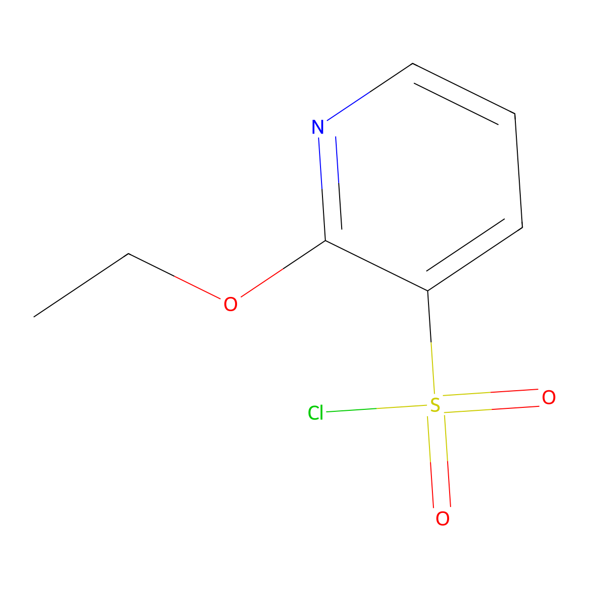 2-Ethoxypyridine-3-sulfonyl chloride molecular structure, CAS 1567016-93-6
