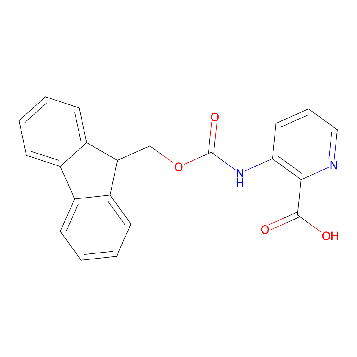 3-(9H-Fluoren-9-ylmethoxycarbonylamino)-pyridine-2-carboxylic acid molecular structure, CAS 1567020-33-0