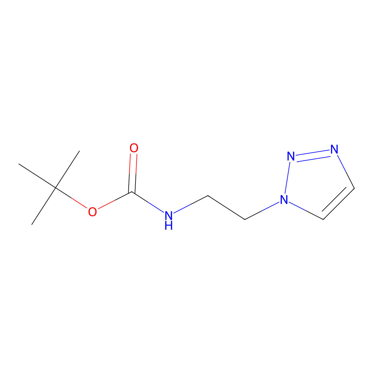 Tert-butyl (2-(1H-1,2,3-triazol-1-YL)ethyl)carbamate molecular structure, CAS 1567038-55-4