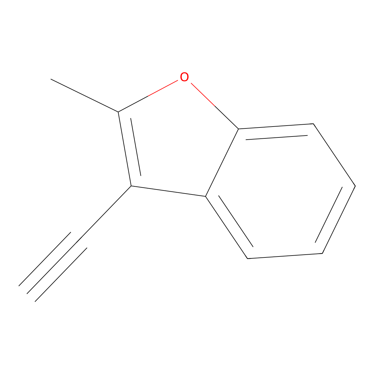 3-Ethynyl-2-methyl-1-benzofuran molecular structure, CAS 1567053-89-7