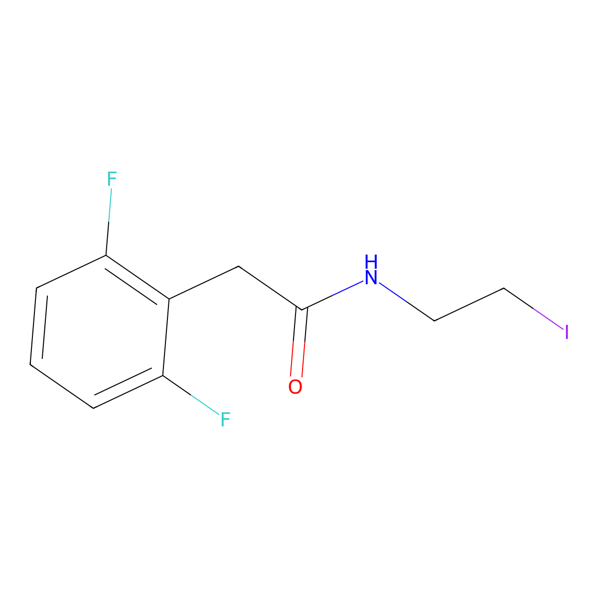 2-(2,6-Difluorophenyl)-N-(2-iodoethyl)acetamide molecular structure, CAS 1567083-95-7