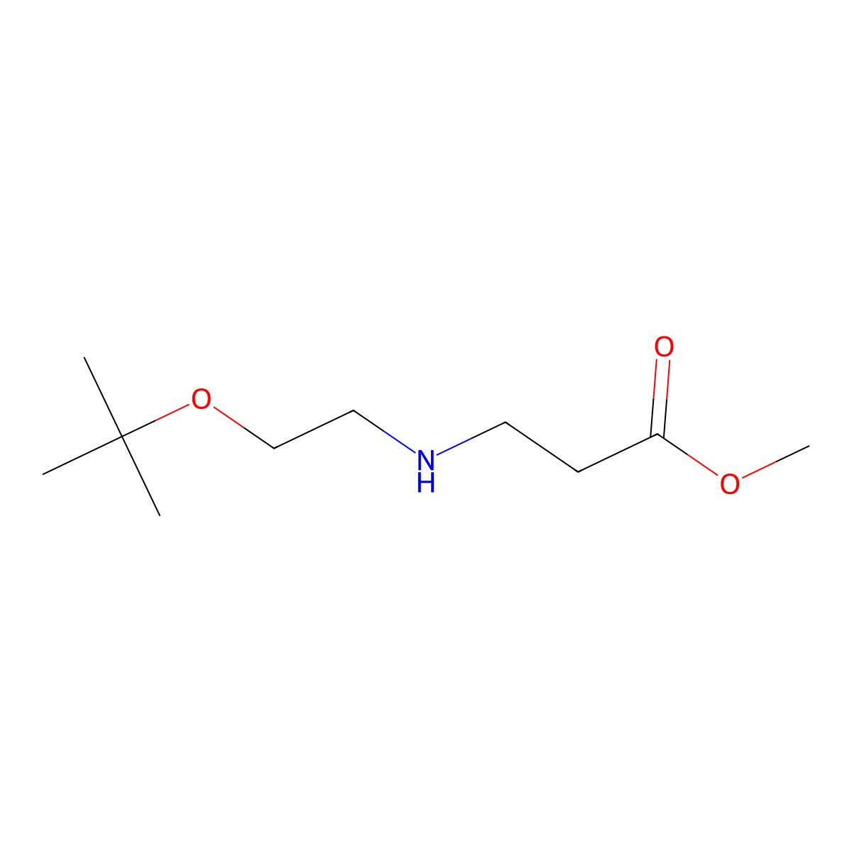 Methyl 3-{[2-(tert-butoxy)ethyl]amino}propanoate molecular structure, CAS 1567094-15-8