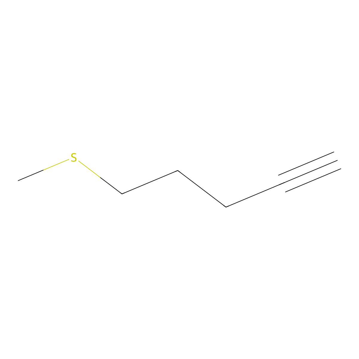5-(Methylsulfanyl)pent-1-yne molecular structure, CAS 1567095-64-0