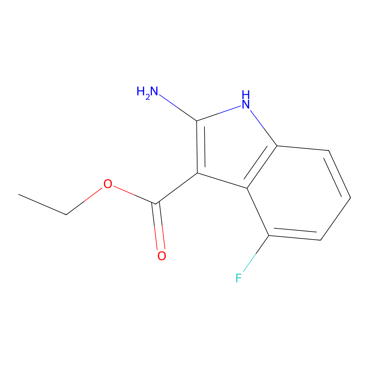Ethyl 2-Amino-4-fluoro-1H-indole-3-carboxylate molecular structure, CAS 1567098-85-4