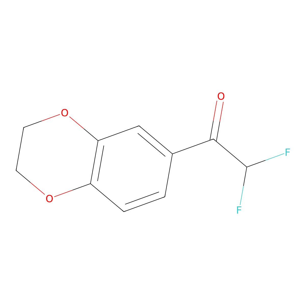 1-(2,3-DihydrobenZo[b][1,4]dioxin-6-yl)-2,2-difluoroethanone molecular structure, CAS 1567105-41-2