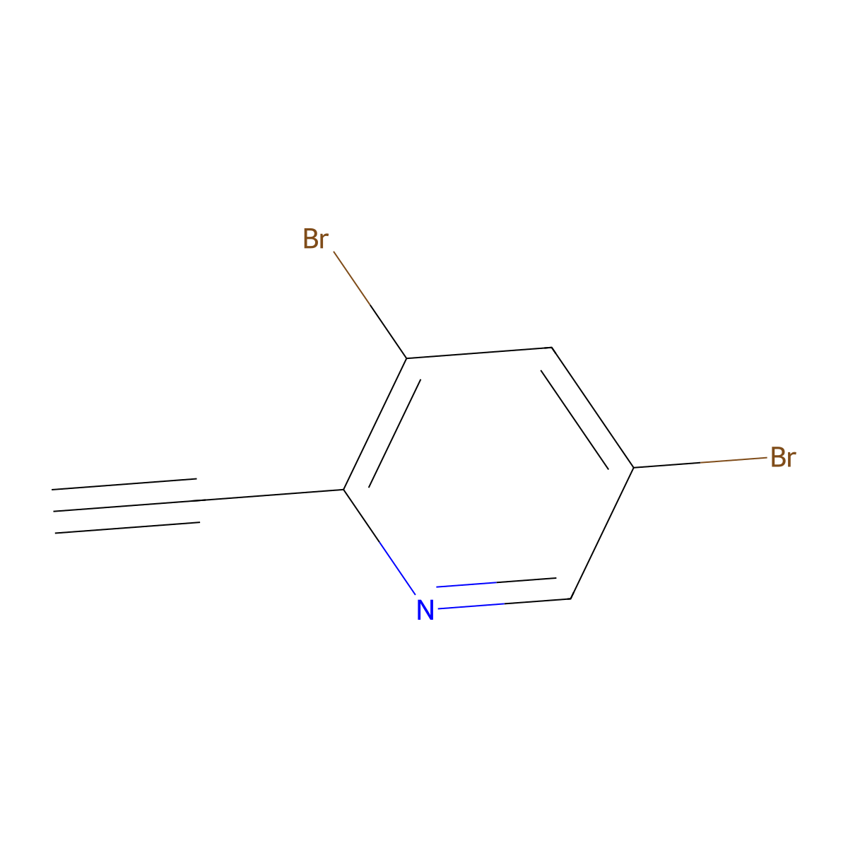 3,5-Dibromo-2-ethynylpyridine molecular structure, CAS 1567105-51-4