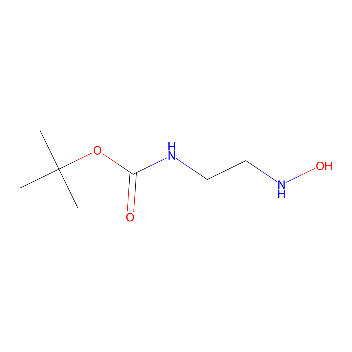 tert-butyl N-[2-(hydroxyamino)ethyl]carbamate molecular structure, CAS 1567113-40-9