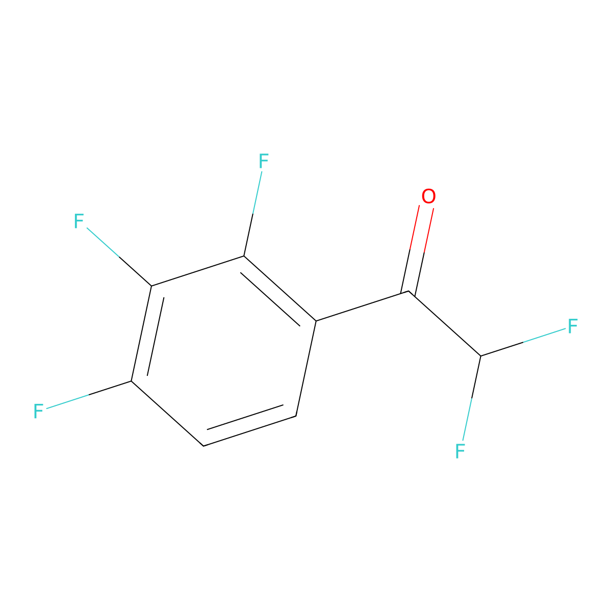 2,2-Difluoro-1-(2,3,4-trifluorophenyl)ethan-1-one molecular structure, CAS 1567114-12-8