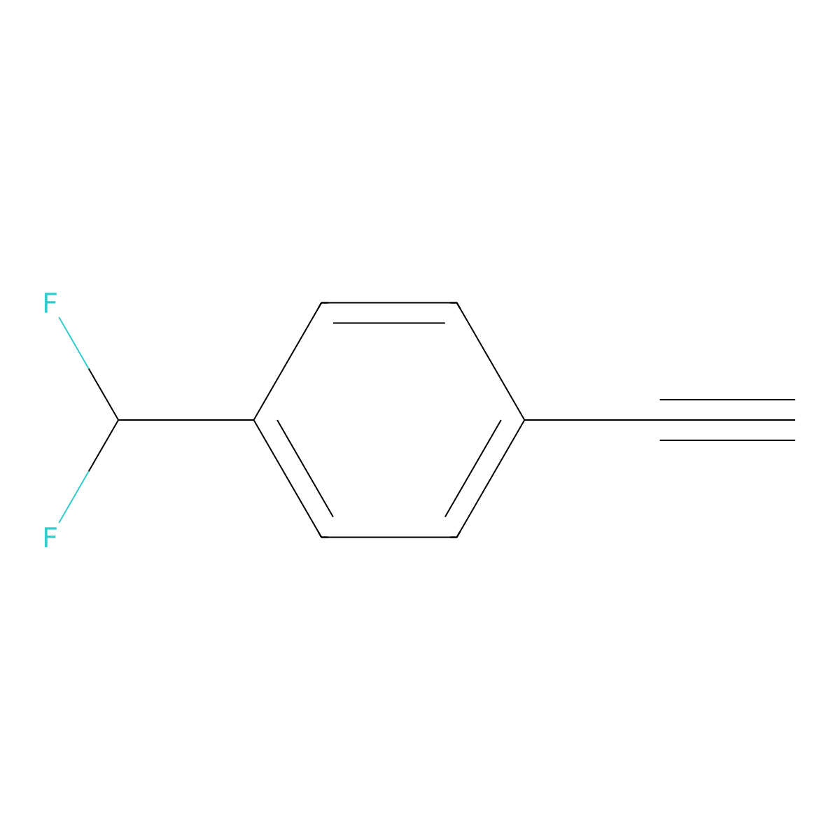 1-(Difluoromethyl)-4-ethynylbenzene molecular structure, CAS 1567114-39-9