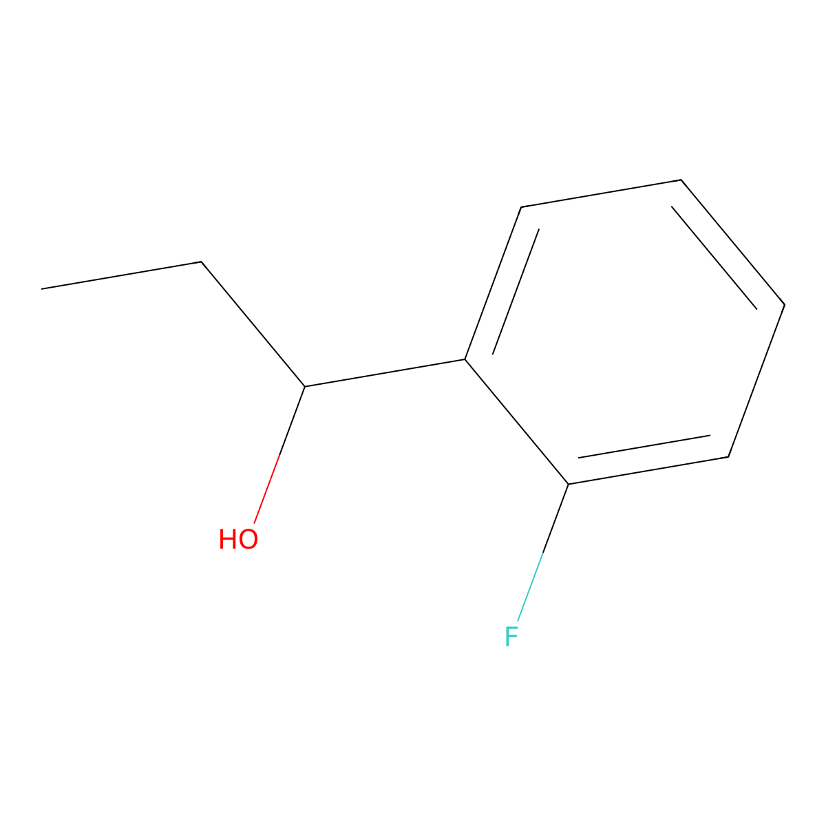 (1R)-1-(2-fluorophenyl)propan-1-ol molecular structure, CAS 156712-37-7