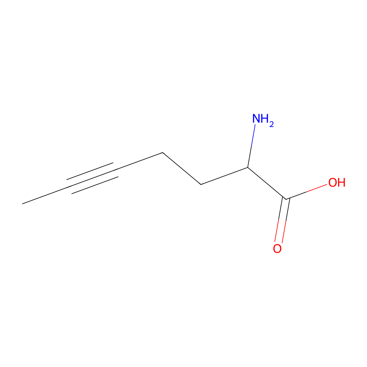 2-Aminohept-5-ynoic acid molecular structure, CAS 1567123-00-5