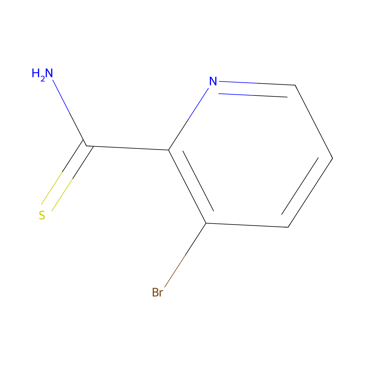3-Bromopyridine-2-carbothioamide molecular structure, CAS 1567125-39-6
