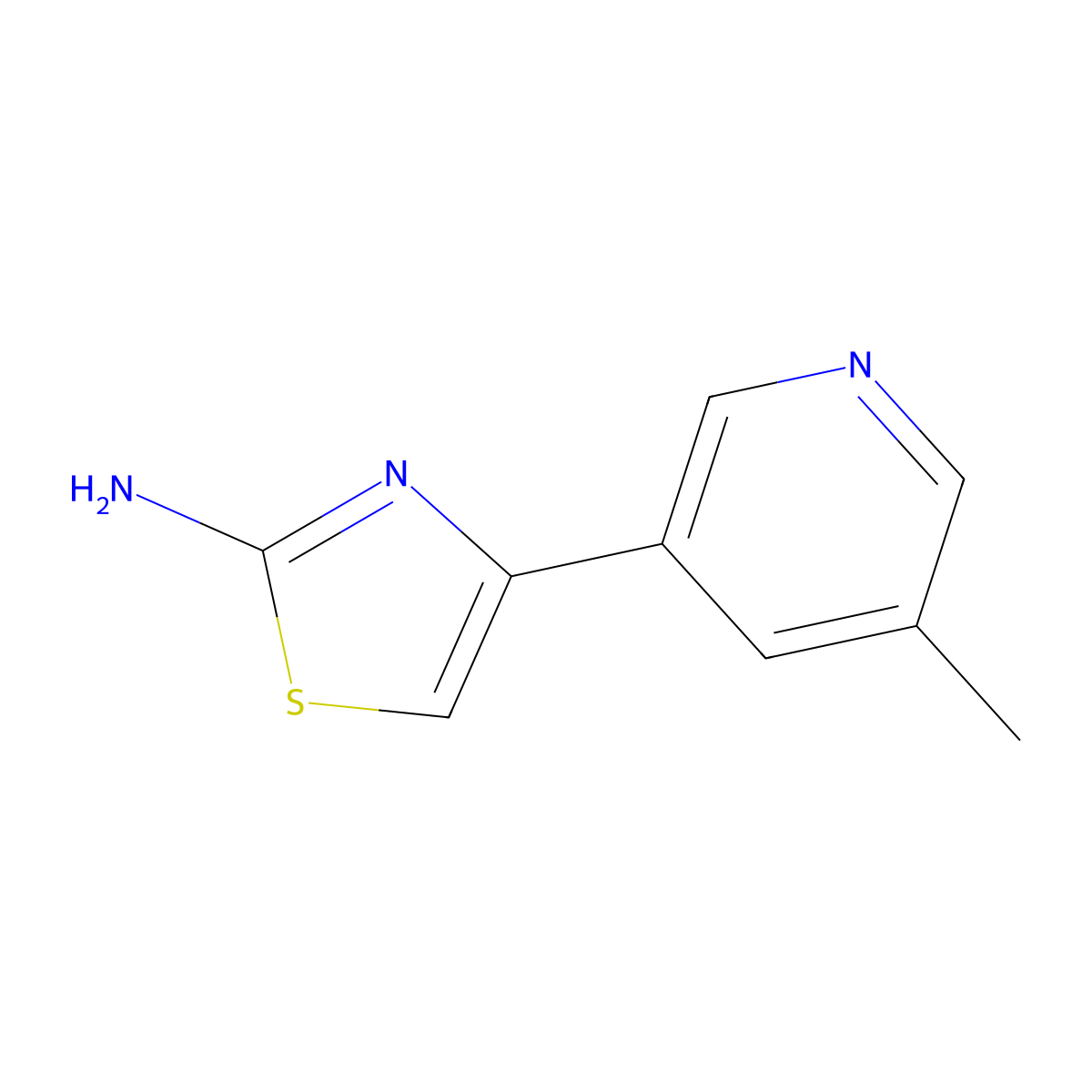 4-(5-Methylpyridin-3-yl)-1,3-thiazol-2-amine molecular structure, CAS 1567127-49-4