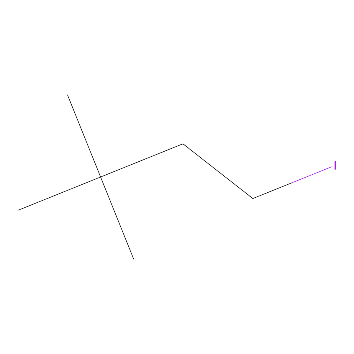 1-Iodo-3,3-dimethylbutane molecular structure, CAS 15672-88-5