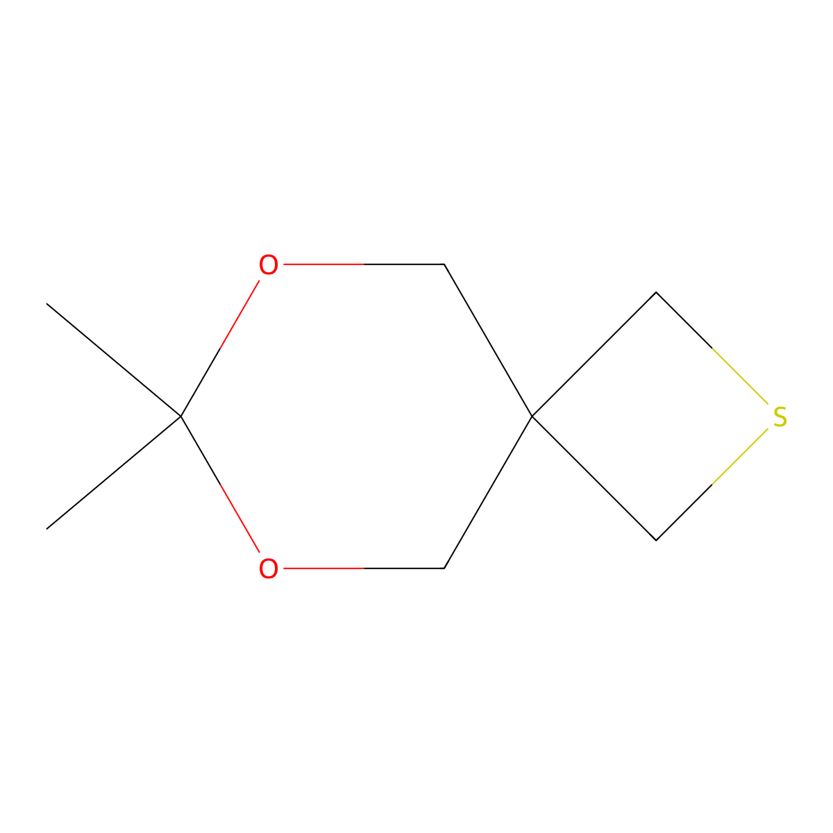 7,7-Dimethyl-6,8-dioxa-2-thiaspiro[3.5]nonane molecular structure, CAS 156720-48-8