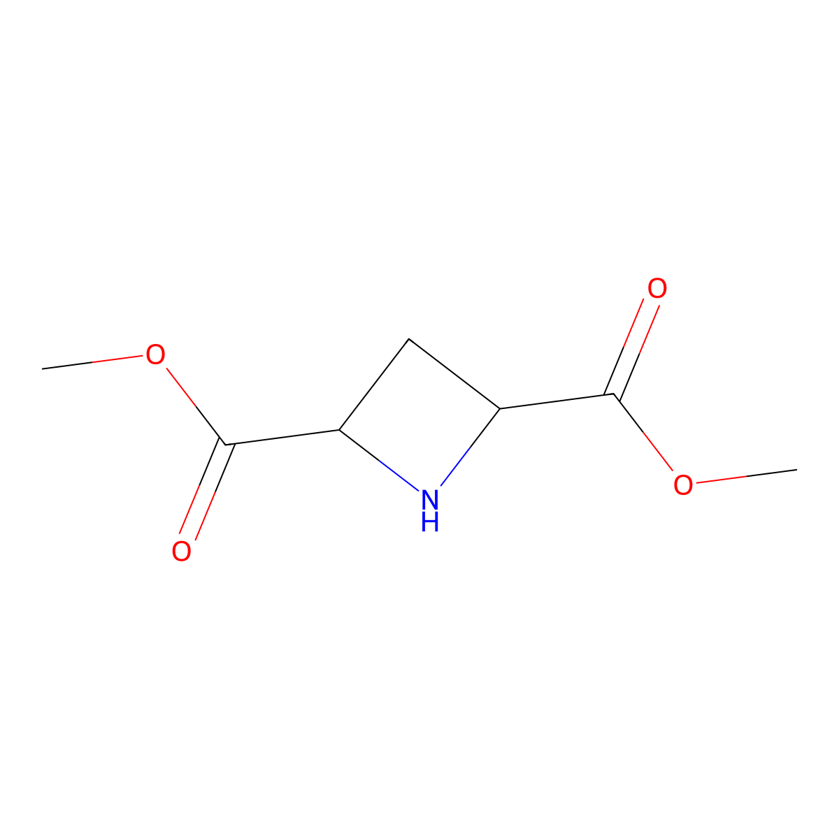 rac-2,4-dimethyl (2R,4R)-azetidine-2,4-dicarboxylate molecular structure, CAS 156720-59-1