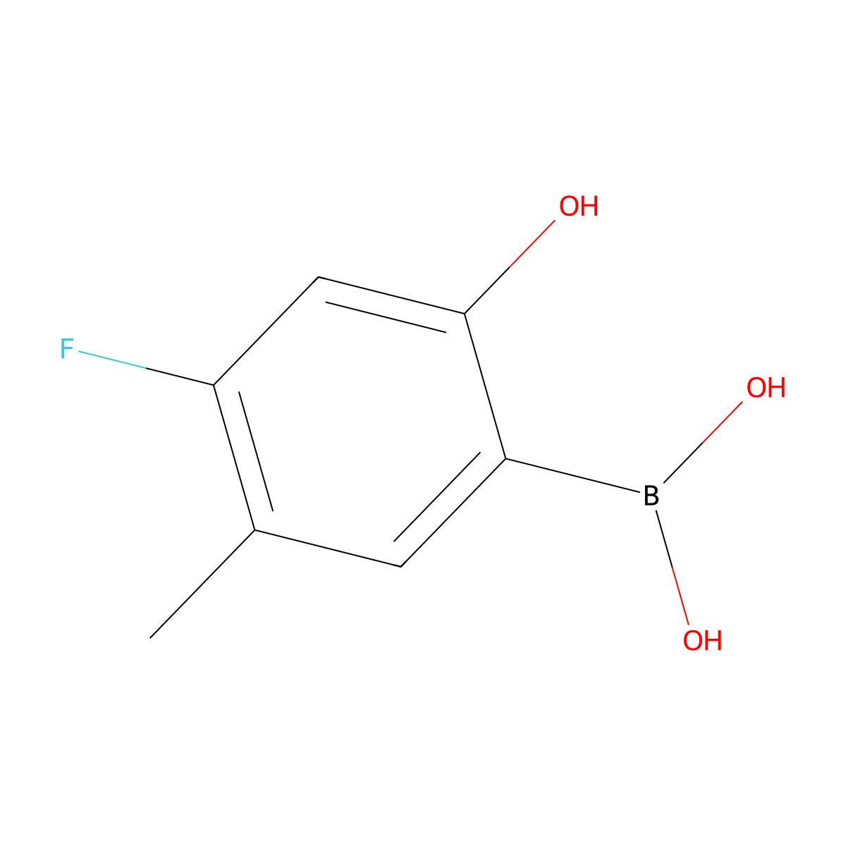 (4-Fluoro-2-hydroxy-5-methylphenyl)boronic acid molecular structure, CAS 1567218-65-8