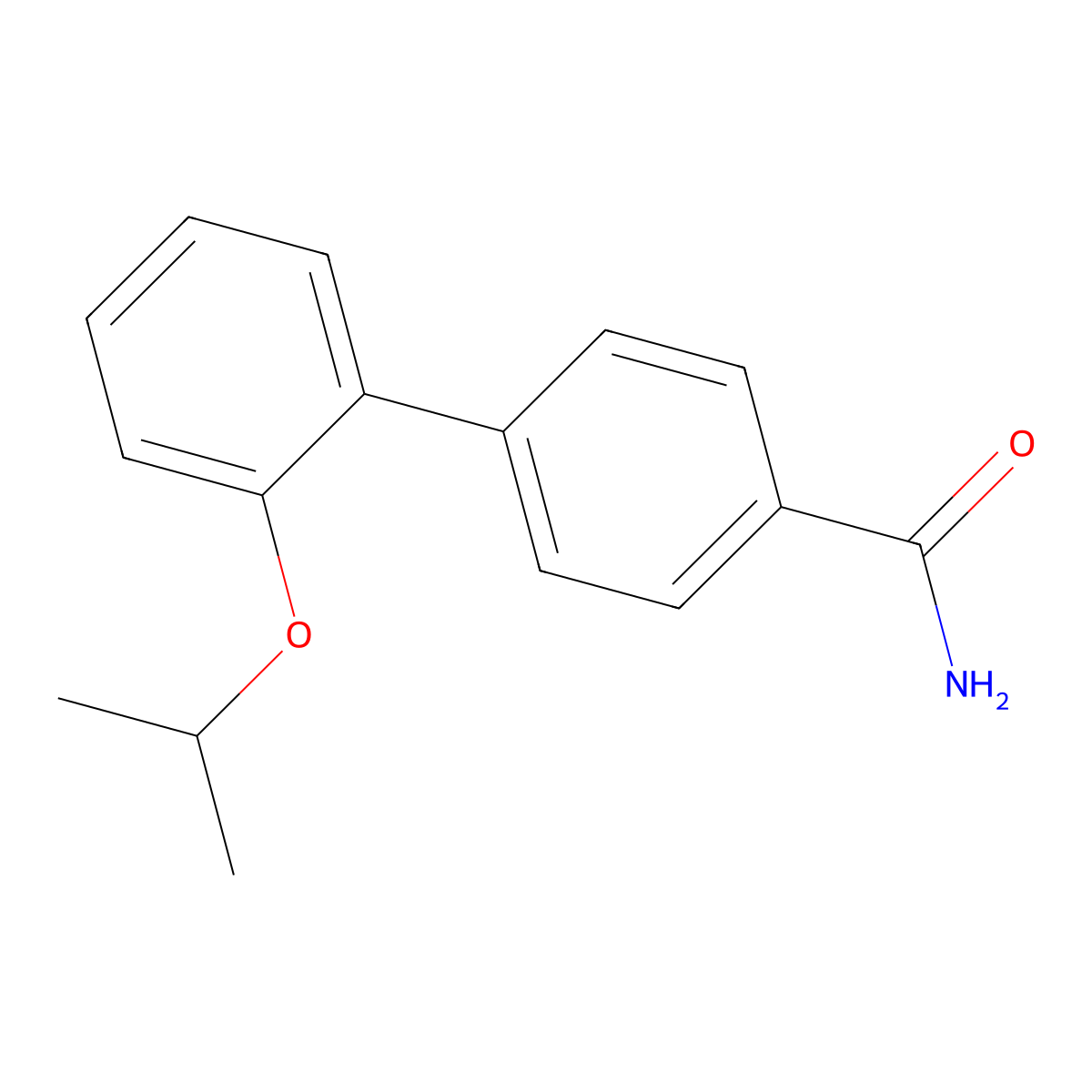 2'-(1-Methylethoxy)[1,1'-biphenyl]-4-carboxamide molecular structure, CAS 1567289-40-0