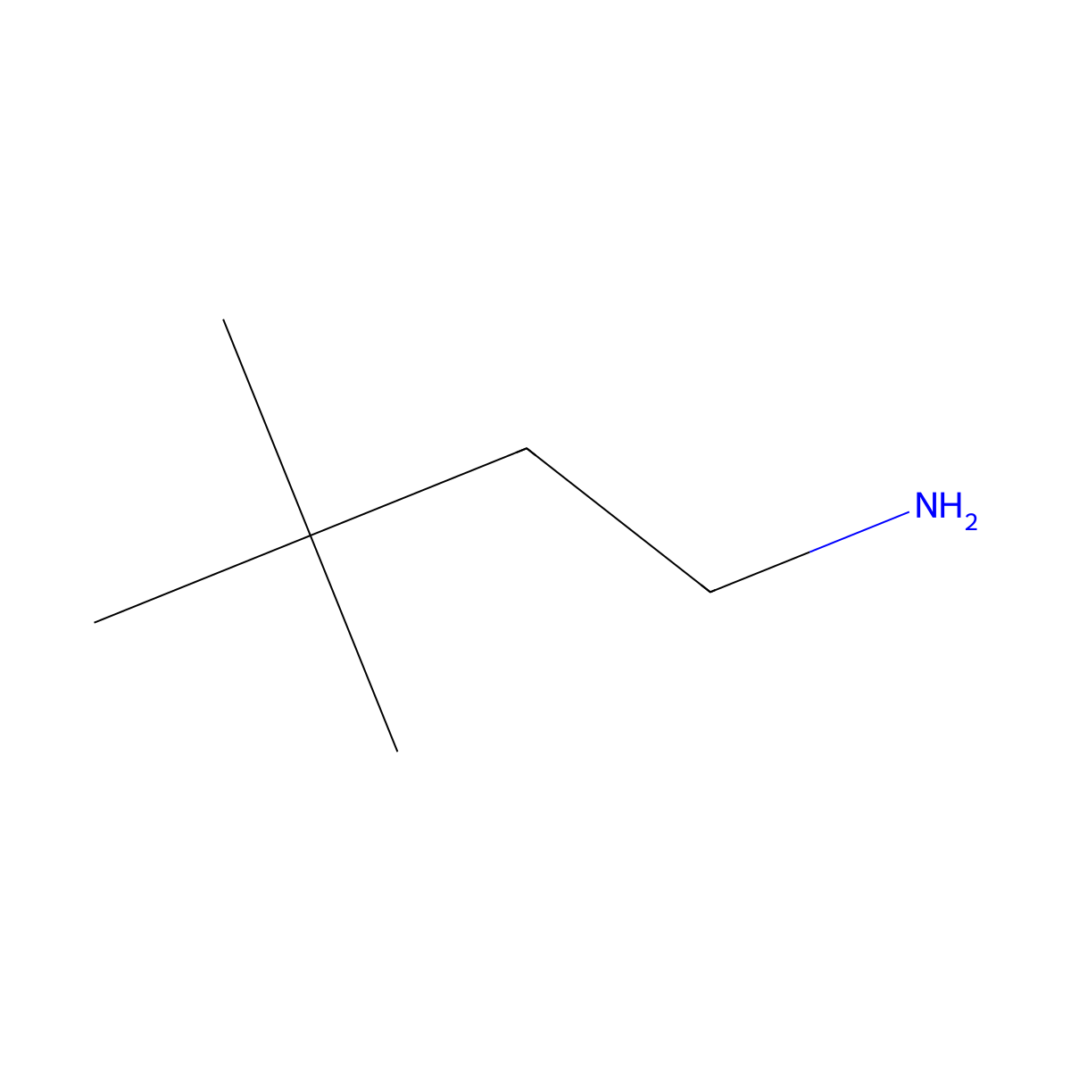 3,3-Dimethylbutylamine molecular structure, CAS 15673-00-4