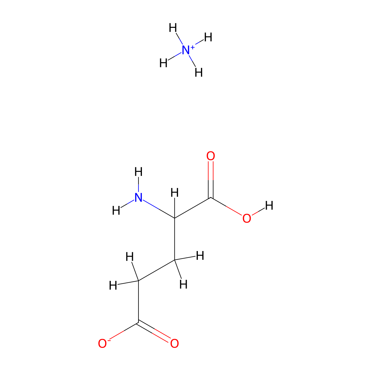 Azanium;4-amino-5-hydroxy-5-oxopentanoate molecular structure, CAS 15673-81-1
