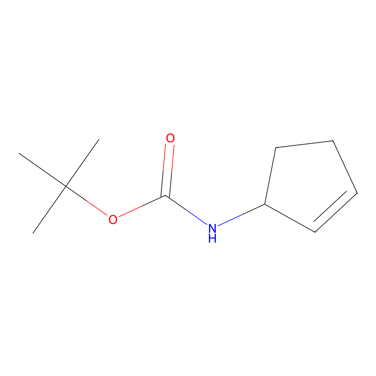 (S)-Tert-butyl cyclopent-2-EN-1-ylcarbamate molecular structure, CAS 156731-34-9