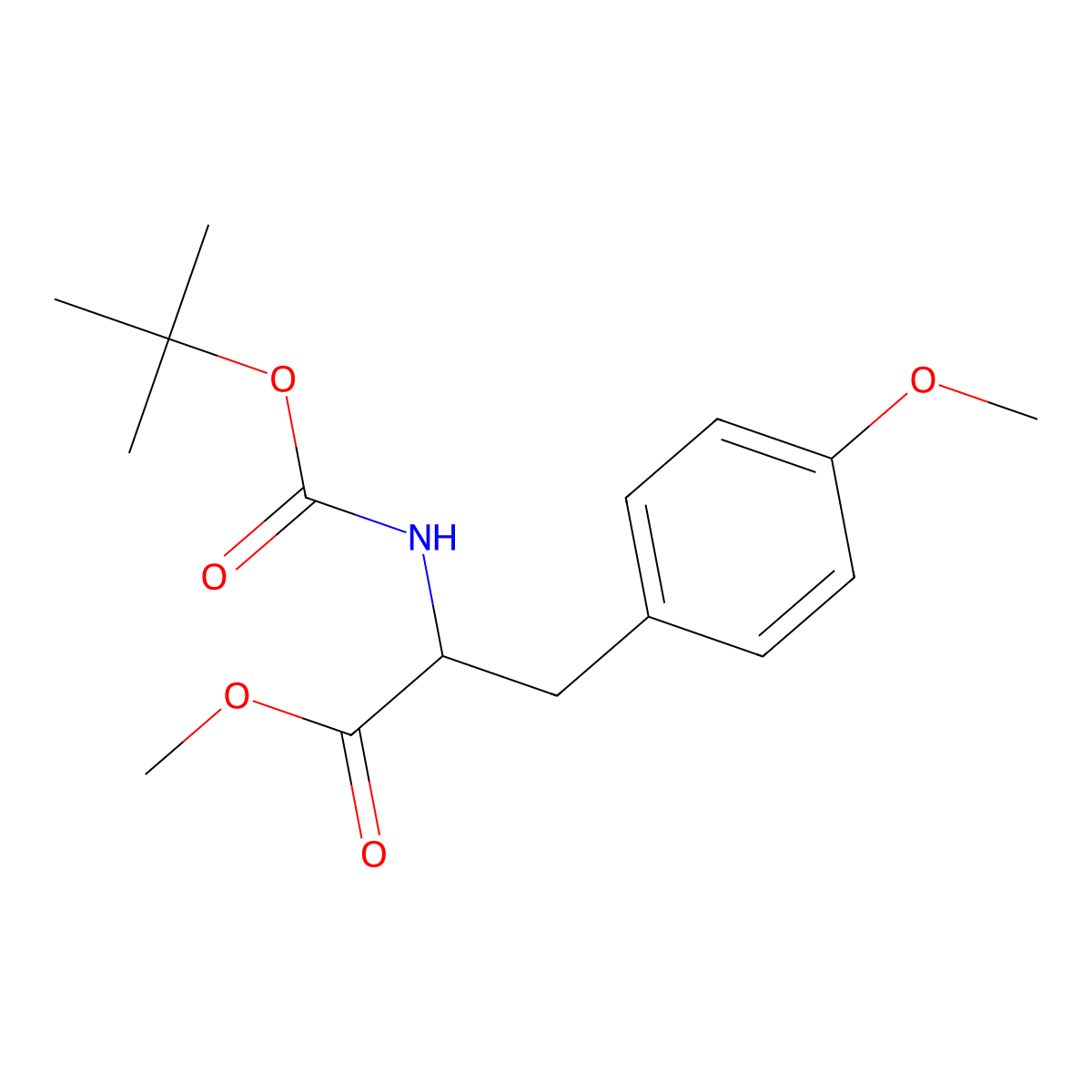 Methyl 2-((tert-butoxycarbonyl)amino)-3-(4-methoxyphenyl)propanoate molecular structure, CAS 156731-60-1